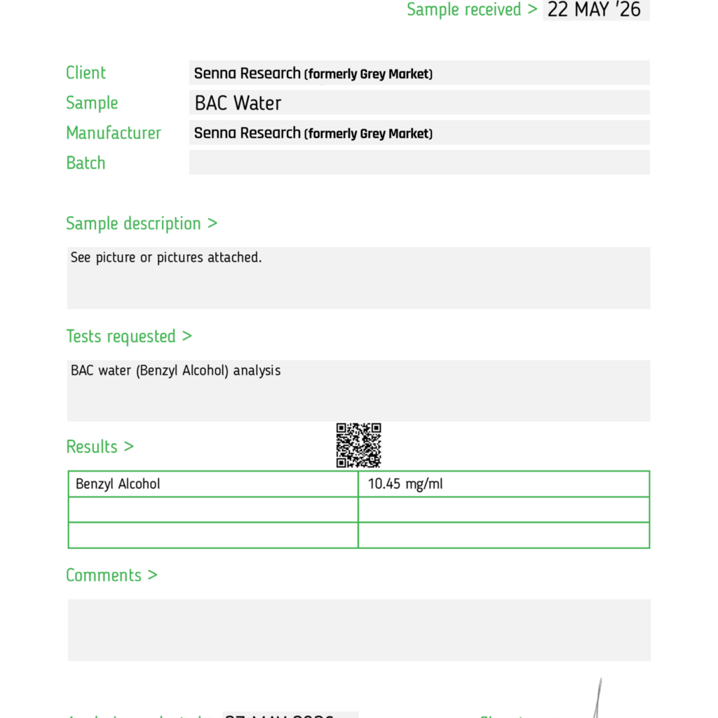 janoshik test report bac water senna scaled 1
